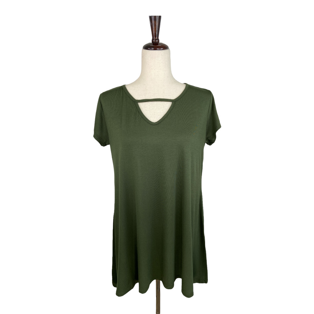 Acting Pro Keyhole-Neck Tunic Tee Large
